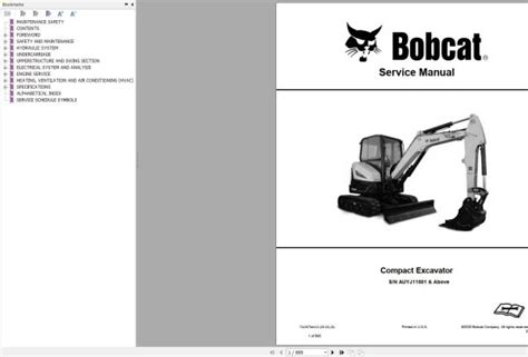 bobcat 320 mini excavator service manual|bobcat 2021 e32i track.